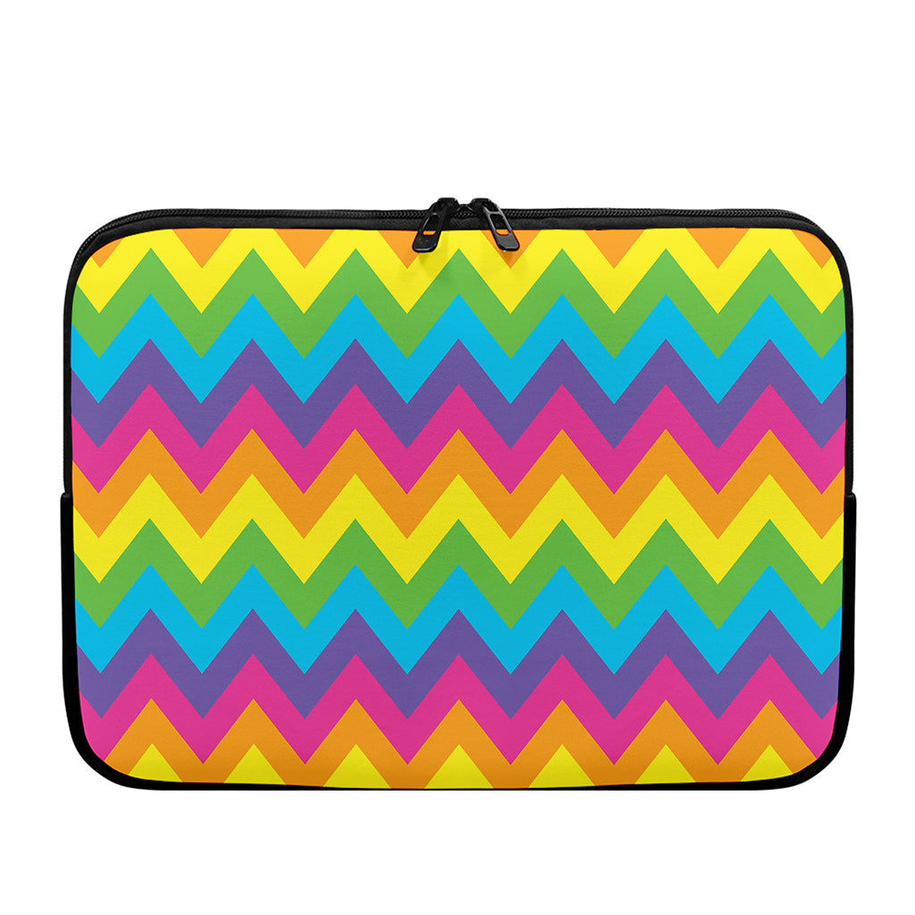 Colorful Zigzag Pattern Print Laptop Sleeve