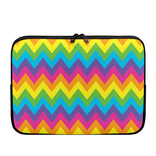 Colorful Zigzag Pattern Print Laptop Sleeve