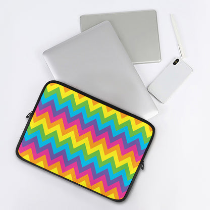 Colorful Zigzag Pattern Print Laptop Sleeve