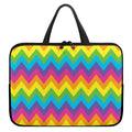 Colorful Zigzag Pattern Print Laptop Sleeve With Handle