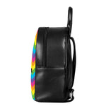 Colorful Zigzag Pattern Print Leather Backpack