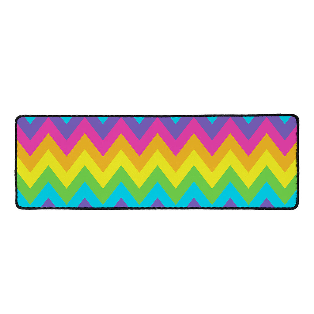 Colorful Zigzag Pattern Print Long Kitchen Mat