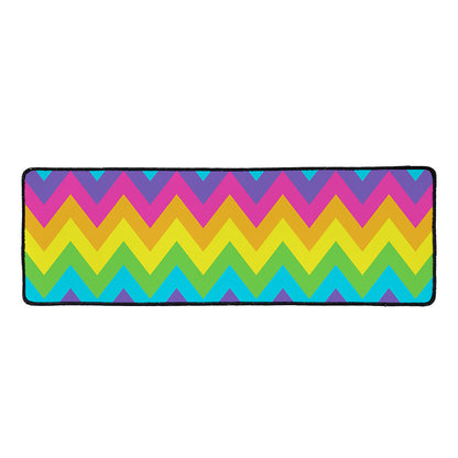Colorful Zigzag Pattern Print Long Kitchen Mat