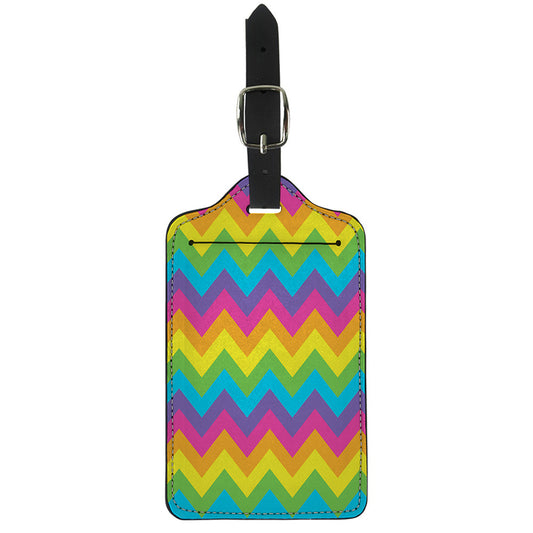 Colorful Zigzag Pattern Print Luggage Tag