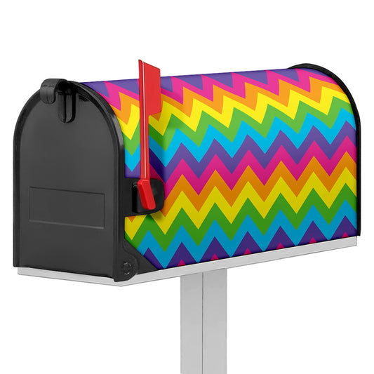 Colorful Zigzag Pattern Print Mailbox Cover