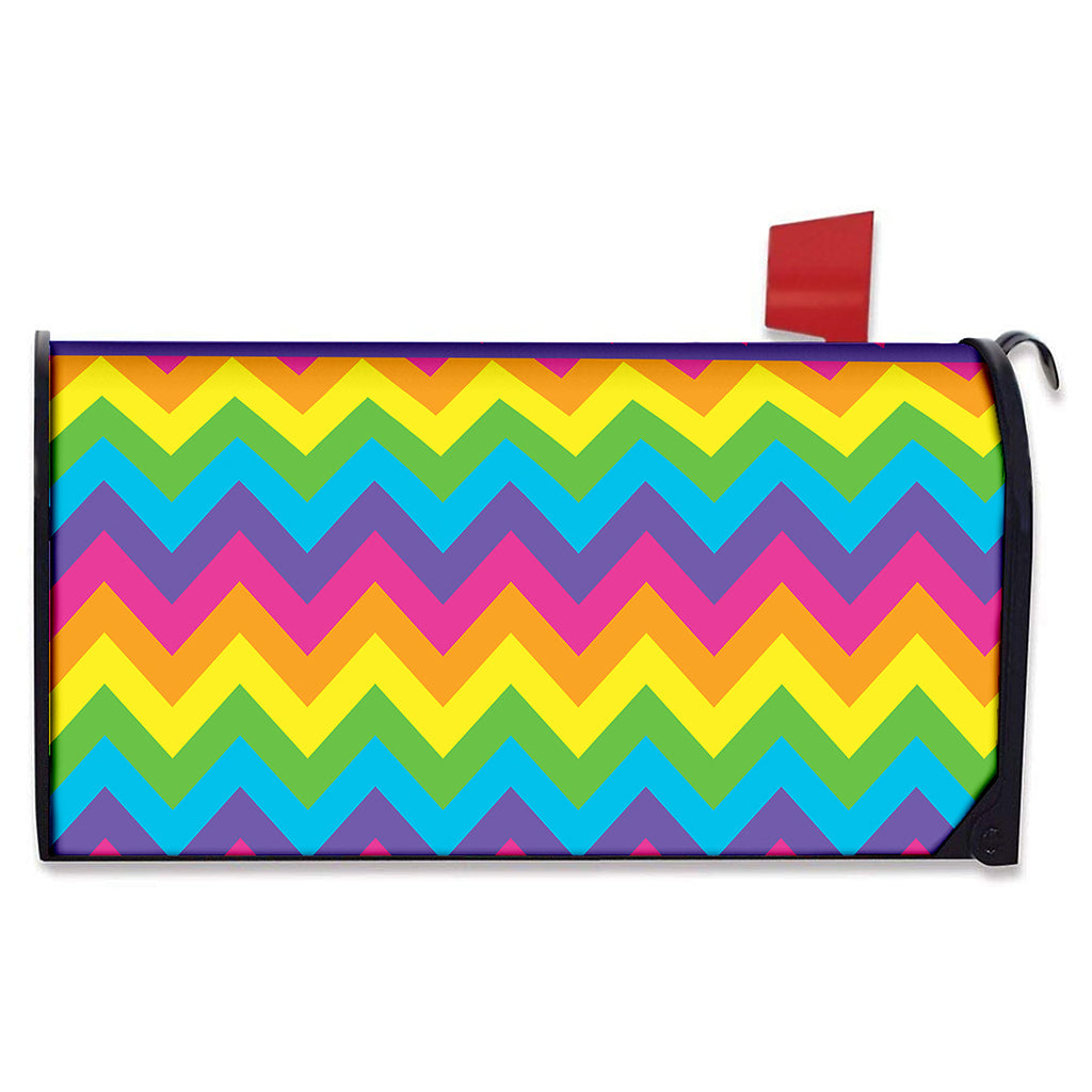 Colorful Zigzag Pattern Print Mailbox Cover