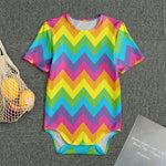 Colorful Zigzag Pattern Print Men's Bodysuit