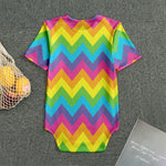 Colorful Zigzag Pattern Print Men's Bodysuit