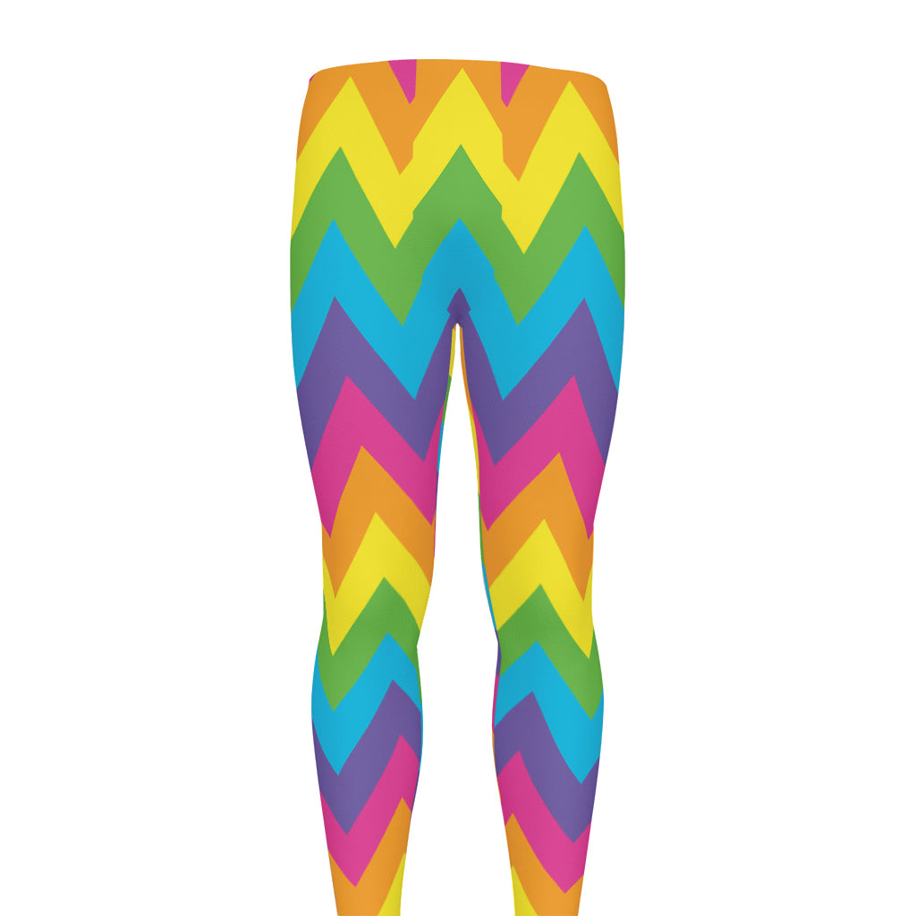 Colorful Zigzag Pattern Print Men's leggings