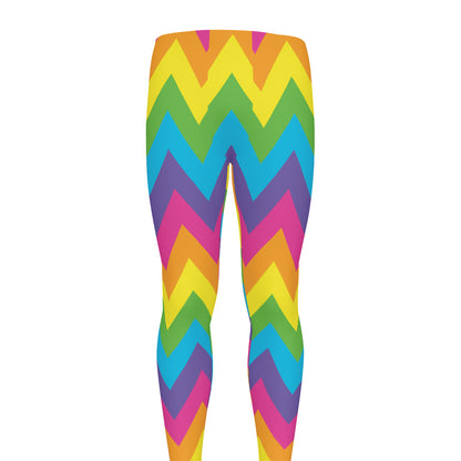 Colorful Zigzag Pattern Print Men's leggings