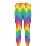 Colorful Zigzag Pattern Print Men's leggings