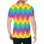 Colorful Zigzag Pattern Print Men's Shirt