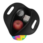 Colorful Zigzag Pattern Print Neoprene Lunch Bag