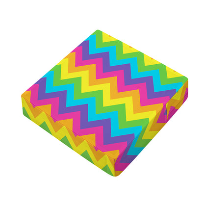 Colorful Zigzag Pattern Print Outdoor Seat Cushion Cover