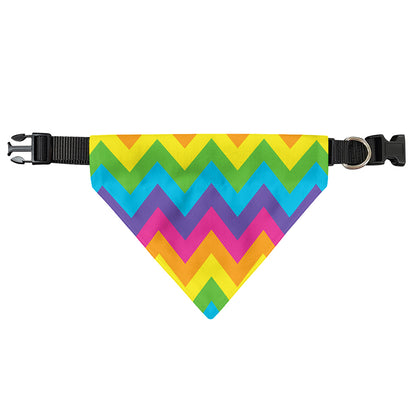 Colorful Zigzag Pattern Print Over The Collar Dog Bandana