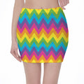 Colorful Zigzag Pattern Print Pencil Mini Skirt