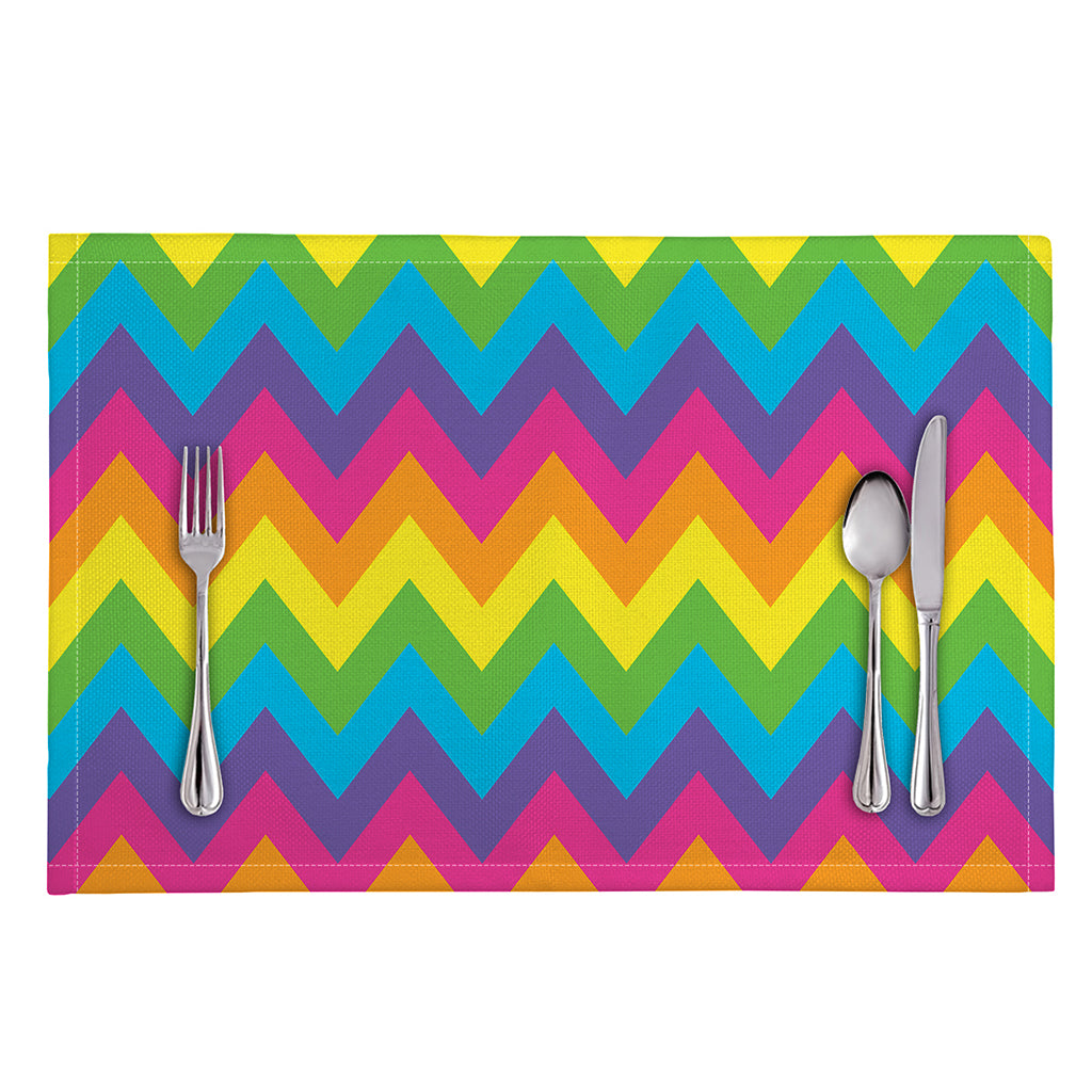 Colorful Zigzag Pattern Print Placemat