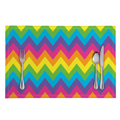 Colorful Zigzag Pattern Print Placemat