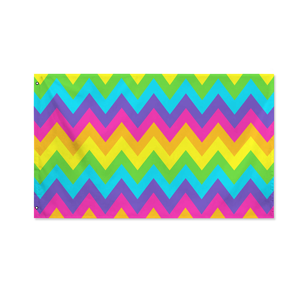 Colorful Zigzag Pattern Print Polyester Flag