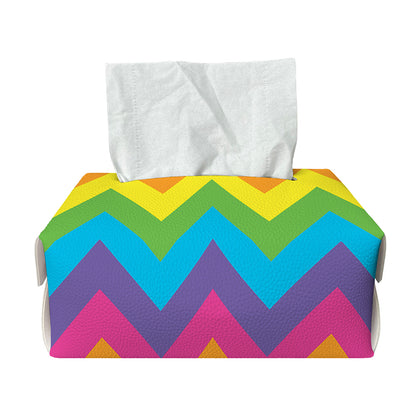 Colorful Zigzag Pattern Print Rectangle Tissue Box Cover