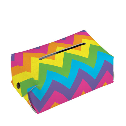 Colorful Zigzag Pattern Print Rectangle Tissue Box Cover