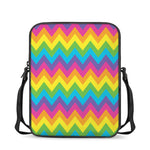 Colorful Zigzag Pattern Print Rectangular Crossbody Bag