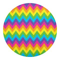 Colorful Zigzag Pattern Print Round Blanket