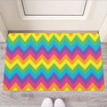 Colorful Zigzag Pattern Print Rubber Doormat