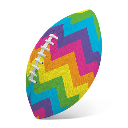 Colorful Zigzag Pattern Print Rugby Ball