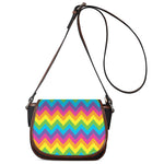 Colorful Zigzag Pattern Print Saddle Bag
