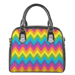 Colorful Zigzag Pattern Print Shoulder Handbag