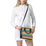 Colorful Zigzag Pattern Print Shoulder Handbag
