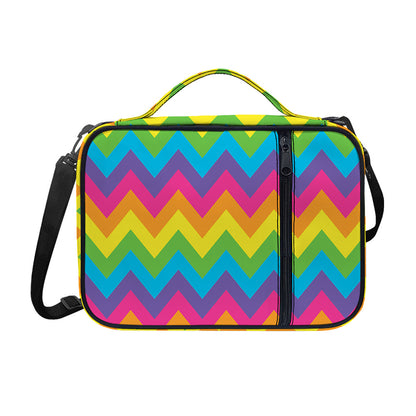 Colorful Zigzag Pattern Print Shoulder Strap Bible Bag