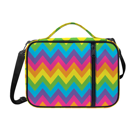 Colorful Zigzag Pattern Print Shoulder Strap Bible Bag