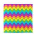 Colorful Zigzag Pattern Print Silk Bandana