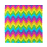 Colorful Zigzag Pattern Print Silk Bandana