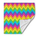 Colorful Zigzag Pattern Print Silk Bandana
