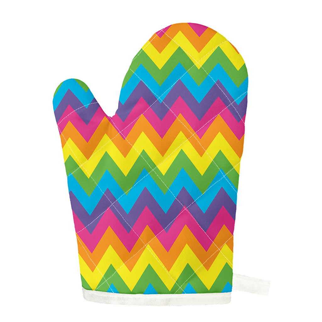 Colorful Zigzag Pattern Print Single Oven Mitt