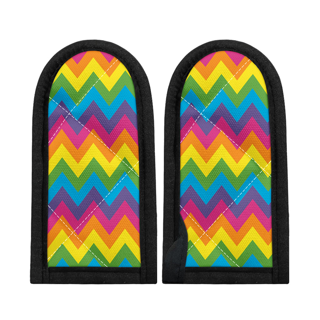 Colorful Zigzag Pattern Print Skillet Handle Cover