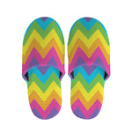 Colorful Zigzag Pattern Print Slippers