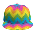Colorful Zigzag Pattern Print Snapback Cap