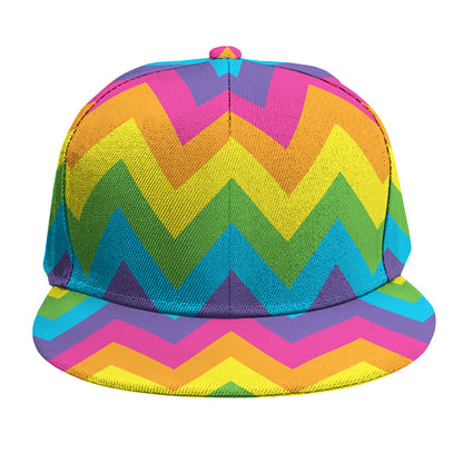 Colorful Zigzag Pattern Print Snapback Cap