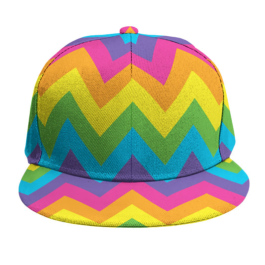 Colorful Zigzag Pattern Print Snapback Cap