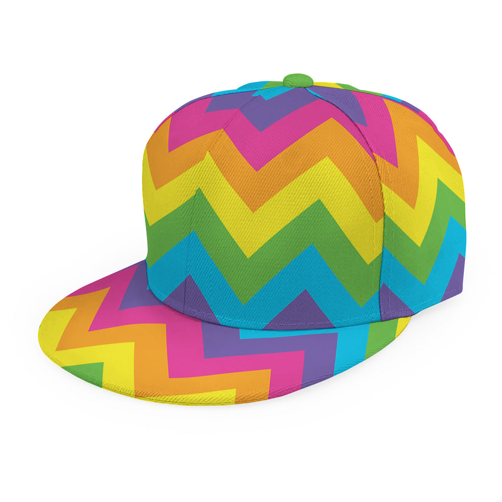 Colorful Zigzag Pattern Print Snapback Cap