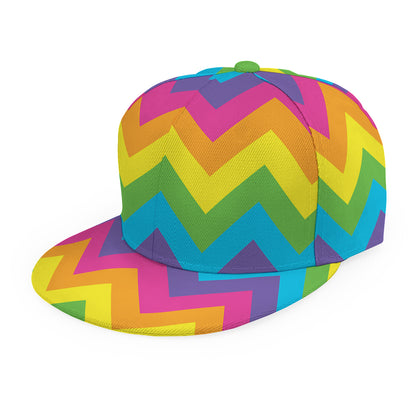 Colorful Zigzag Pattern Print Snapback Cap