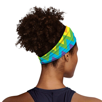 Colorful Zigzag Pattern Print Sports Headband