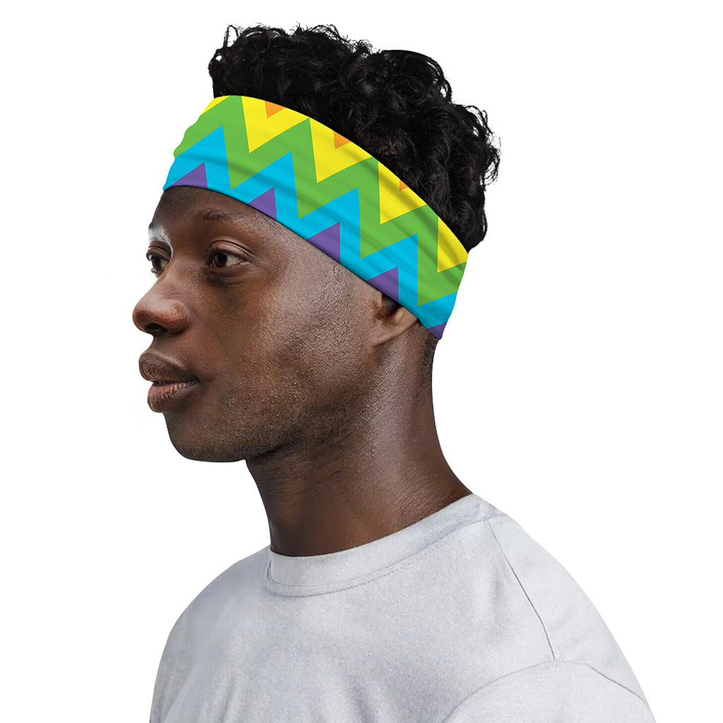Colorful Zigzag Pattern Print Sports Headband