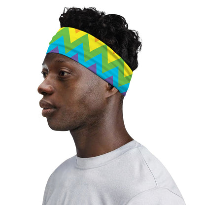 Colorful Zigzag Pattern Print Sports Headband