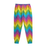 Colorful Zigzag Pattern Print Sweatpants