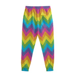 Colorful Zigzag Pattern Print Sweatpants